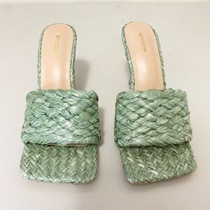 Pretty Little Thing Woven Square Toe mule